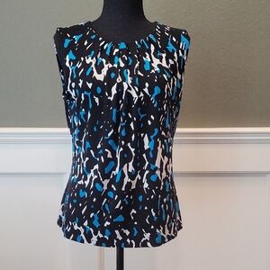 Calvin Klein Black and White Fitted Tank Top